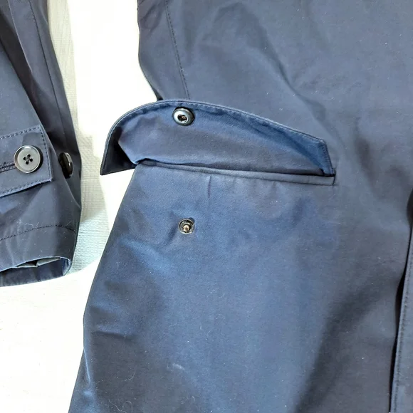 Banana Republic Navy Blue Fleece Lined Trench Coat